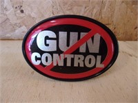 "Gun Control" Trailer Hitch Plug Cover