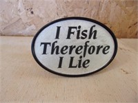 "I Fish/I Lie" Trailer Hitch Plug Cover