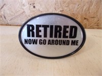 "Retired" Trailer Hitch Plug Cover