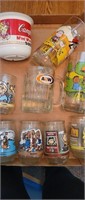 Vintage McDonald's & Welch's glass cups with