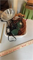 Lot of cords and shop light