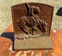 Cast Iron Bookend, End of Trail