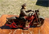 Cast Iron Toy Motorcycle Rider, RARE