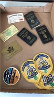 Lot of vintage paper ephemera and patches