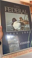 Federal duck stamp framed 1989 Neal Anderson