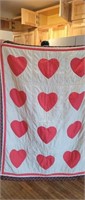 Heart quilt- does have a few tears