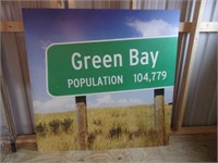 Large Green Bay Population Sign