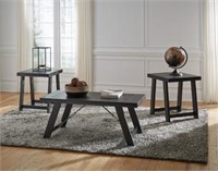 Ashley T351 Farmhouse 3 pc Coffee & 2 End Tables