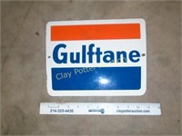 Porcelain GULFTANE Gas Pump Sign