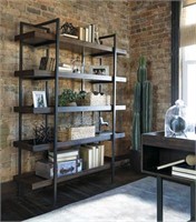 Ashley H633 Modern Industrial Bookcase
