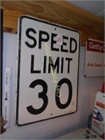 Old Iron SPEED LIMIT 30 Sign