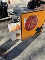 Stop Sign & Metal Box