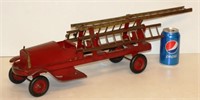 1925 Turner Hook & Ladder Steel Firetruck Toy
