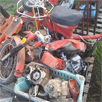 Pallet of Honda CT Bike in Pieces