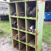 Green 12 Cavity Steel Storage Cabinet
