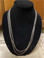 87" Silver Chain Marked Italy 925