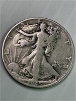 1945D Walking Liberty Silver Half Dollar
