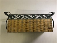 Wicker and Metal Plant Basket