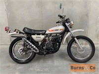 1974 Silver Suzuki TS400K Apache Motorcycle