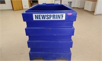 Industrial strength recycle storage bin