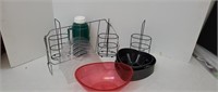 Kitchen lot.
Heart shaped cake pans, ketchup and