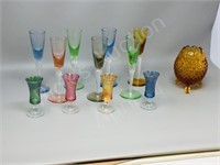 colored glass stemware