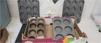 3 pie displays 
Muffin tins and 
3 decorative
