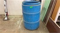 Blue rain barrel, 35 gallon