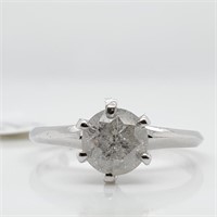 Certified 10K Diamond(0.9Ct,I3,H) Ring