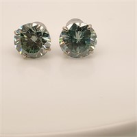 Certified 14K Moissanite(6.2ct) Earrings