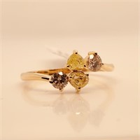 Certified 10K Fancy Yellow&Brown Diamond(0.36Ct, S