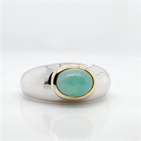 $200 Silver Sakota Emerald(1.3ct) Ring