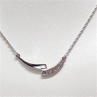 Certified 10K Diamond(0.1Ct,Si1-Si2,G-H) Necklace