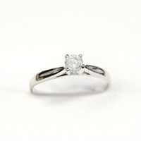 Certified 10K Diamond(0.17ct) Ring