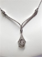 Certified 10K 112 Diamond(1ct) Necklace