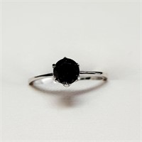 Certified 14K Black Diamond(0.67ct) Ring