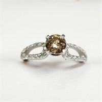 Certified 14K Chocolate Diamond (~1.15ct) Ring