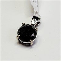 Certified 14K Black Diamond(2.5ct) Pendant