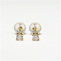 Certified 14K Diamond(0.16ct) Earrings