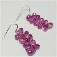 $2000 14K  Pink Sapphires(13.6ct) Earrings