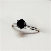 Certified 14K Black Diamond(1.2ct) Ring