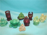 8pc - Miniature Buddha & Bonus Frog!
