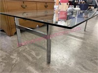 Modern chrome base coffee table