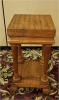 Wood Block End Table