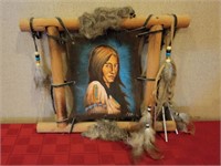 Native American Painting on Stretched Hide