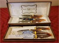 Vintage Sheffield Wavecrest Knife & Carving Sets