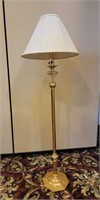 Gold Floor Lamp with Glass Feature