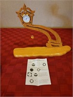 Abstract  Wood Desktop Pendulum Clock