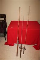 LOT OF OLD FISHING RODS