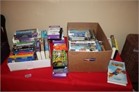 2 BOXES OF MISC. VHS TAPES	MOSTLY CHILDREN'S -